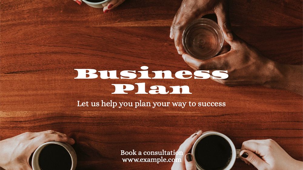 Business plan blog banner template, editable text