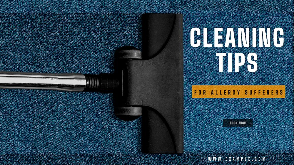 Cleaning tips blog banner template, editable text