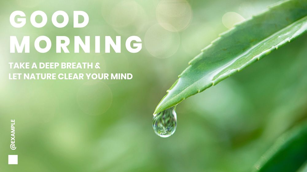 Good morning blog banner template, editable text