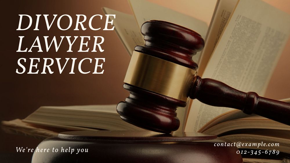 Divorce lawyer blog banner template, editable text