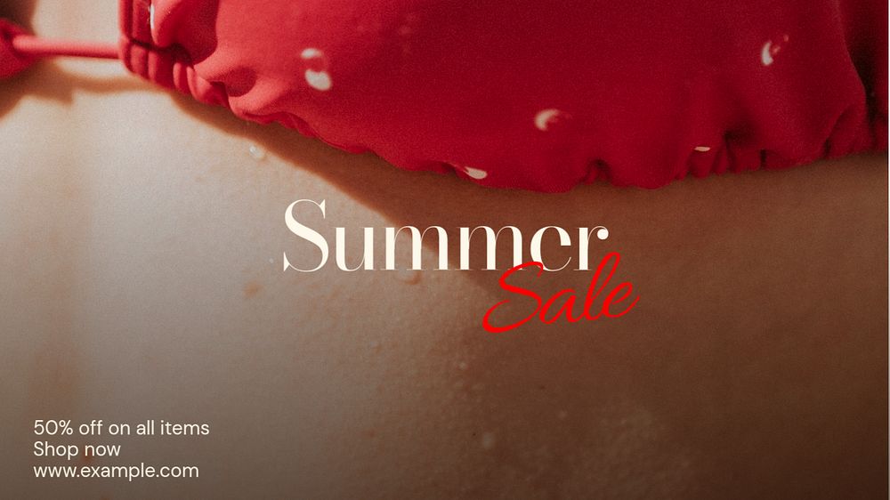 Summer sale Facebook cover template, editable design