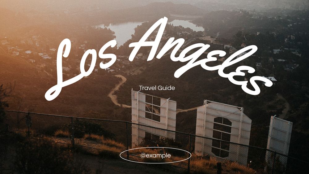 Los Angeles blog banner template, editable text