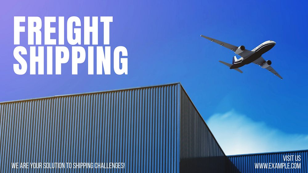 Freight shipping blog banner template, editable text