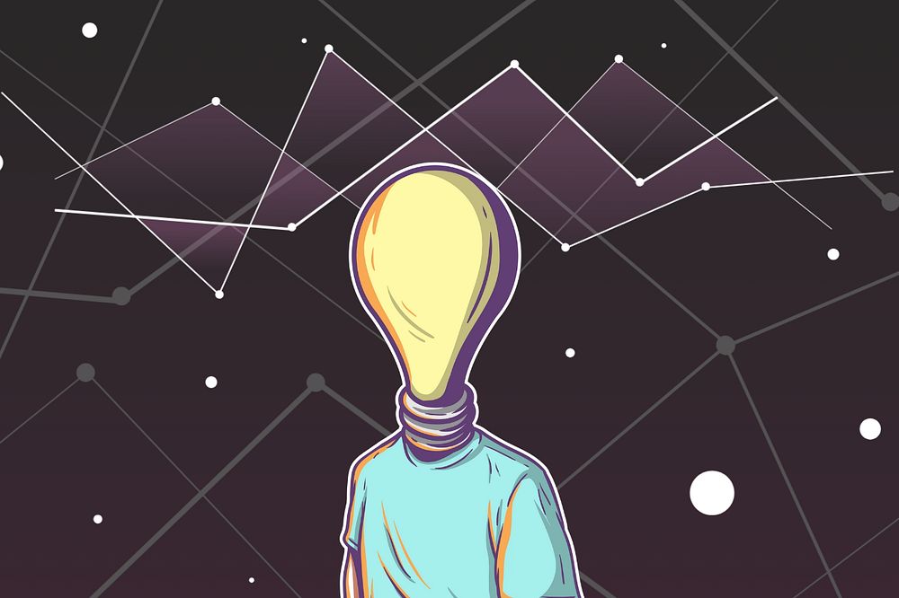 Light bulb head, creativity editable design