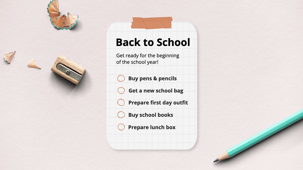 Back to school  blog banner template, editable text