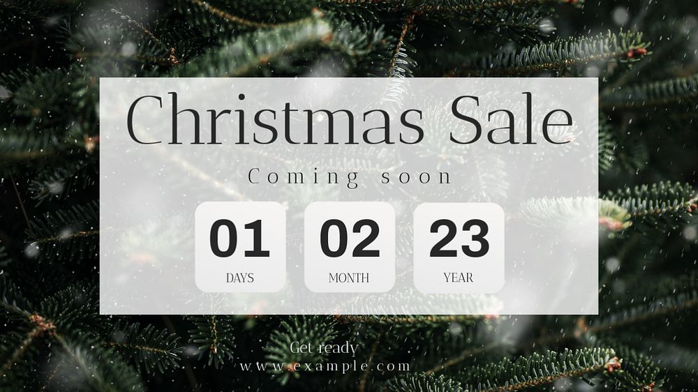 Christmas sale  blog banner template, editable text