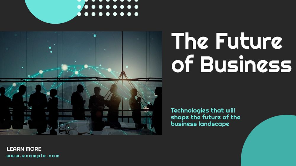 Future of business  blog banner template, editable text