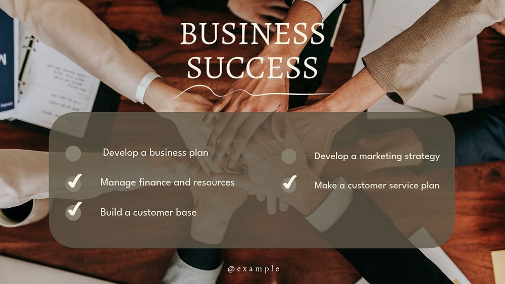 Business success  blog banner template, editable text