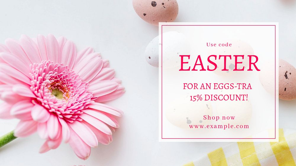 Easter sale  blog banner template, editable text