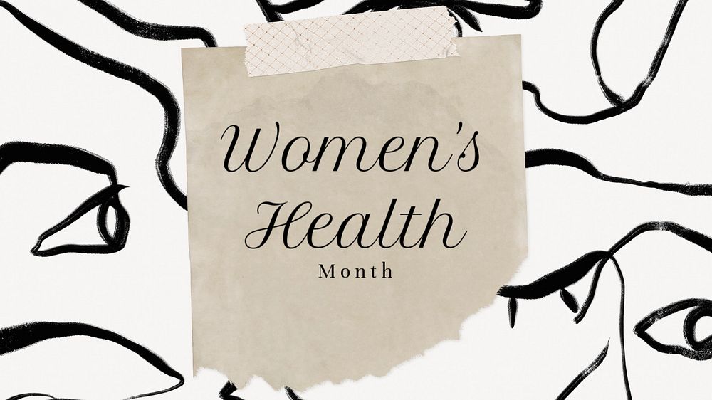 Women's health month blog banner template, editable text