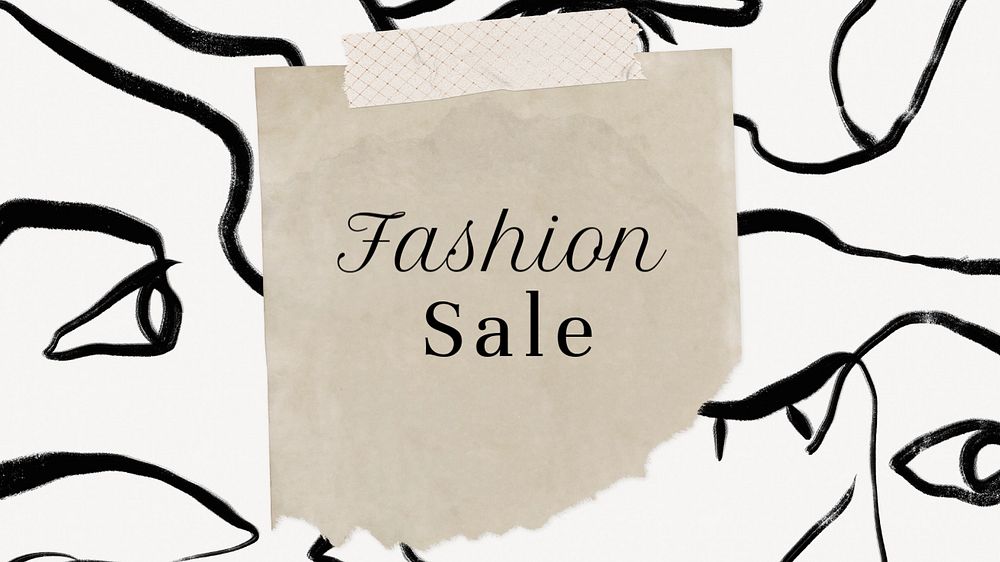 Fashion Sale blog banner template, editable text