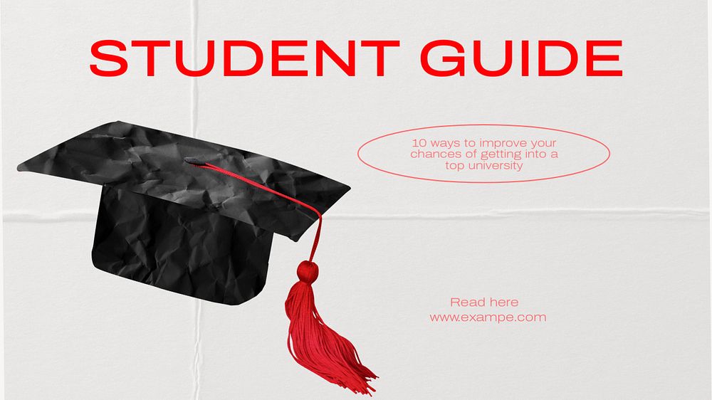 Student guide blog banner template, editable text