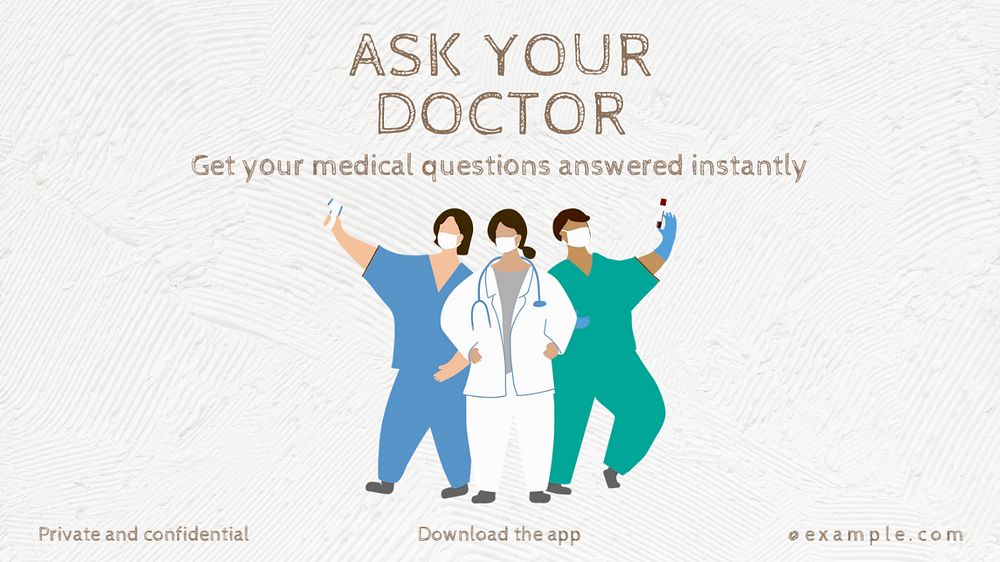 Ask your doctor  blog banner template, editable text