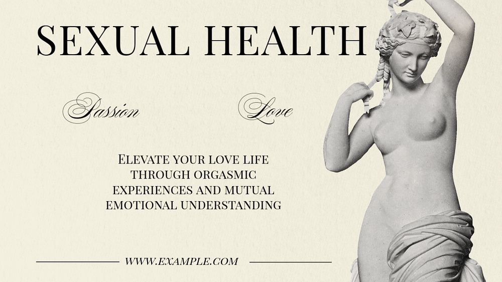 Sexual health  blog banner template, editable text