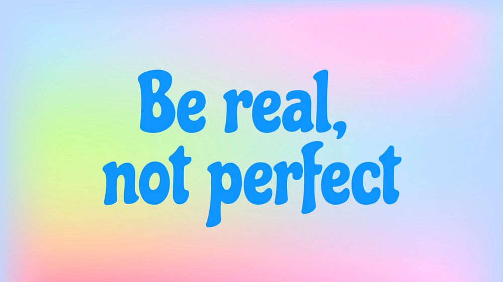 Be real, not perfect blog banner template, editable text