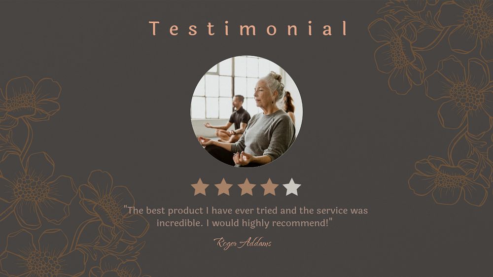 Testimonial  blog banner template, editable text