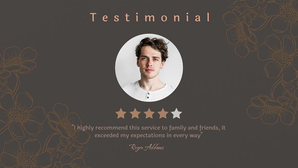 Testimonial  blog banner template, editable text