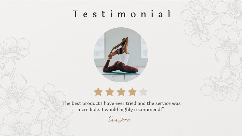 Testimonial  blog banner template, editable text