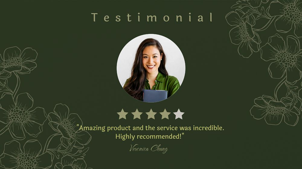 Testimonial  blog banner template, editable text