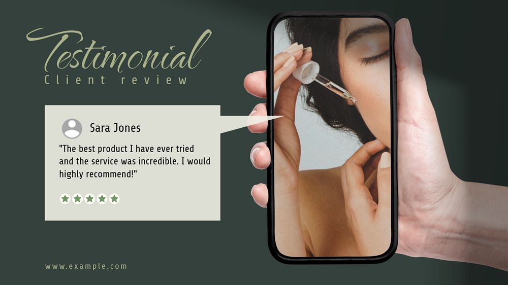 Testimonial  blog banner template, editable text