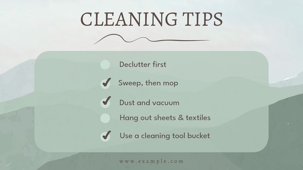 Cleaning tips  blog banner template, editable text