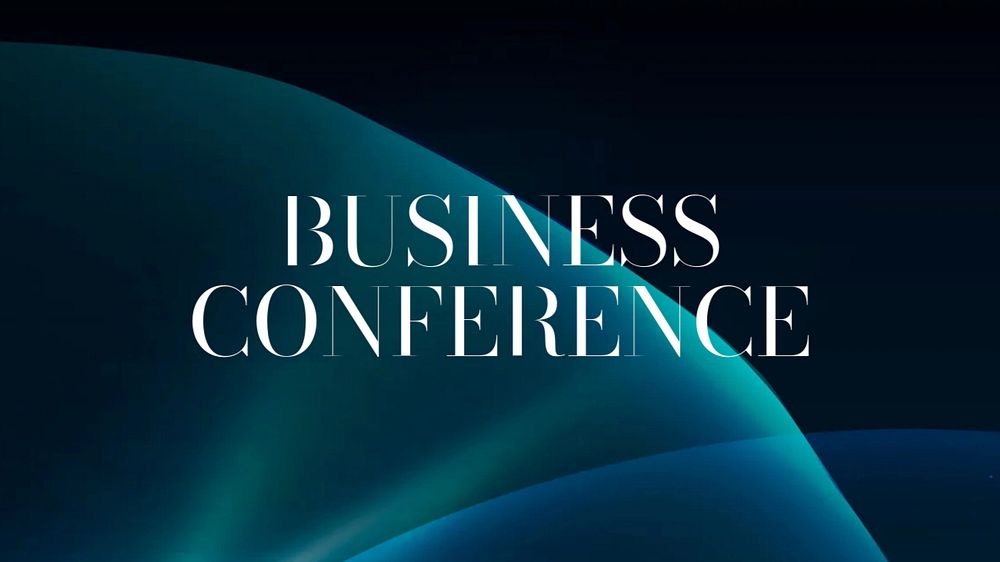 Business Conference blog banner template, editable text