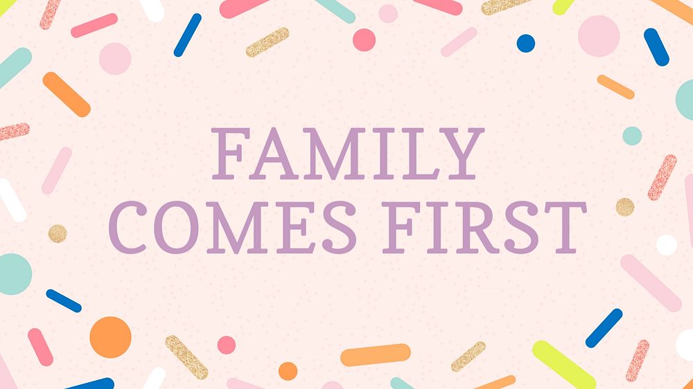 Family comes first blog banner template, editable text