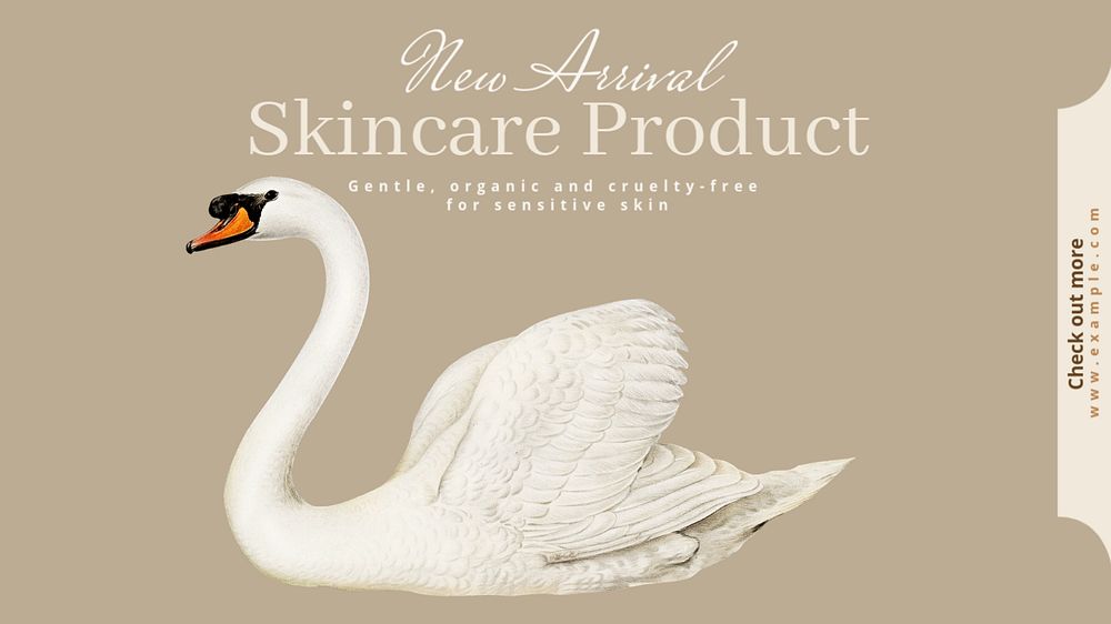 Skincare product  blog banner template, editable text