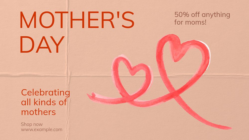 Mother's day sale  blog banner template, editable text