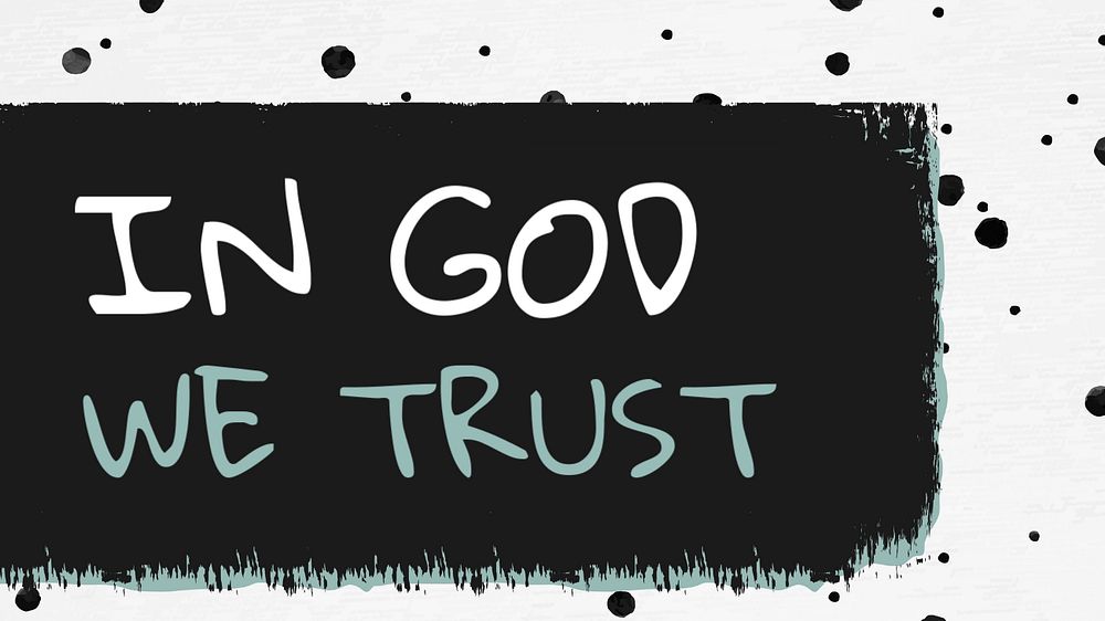 In God we trust blog banner template, editable text