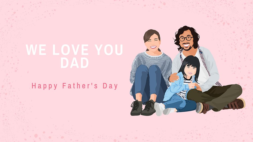 Father's day blog banner template, editable text