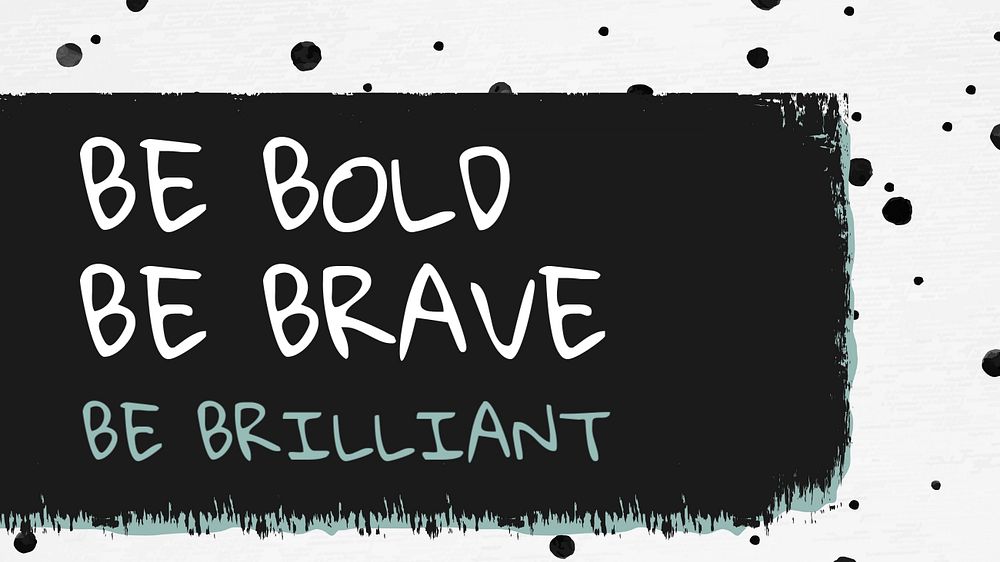 Be bold quote blog banner template, editable text