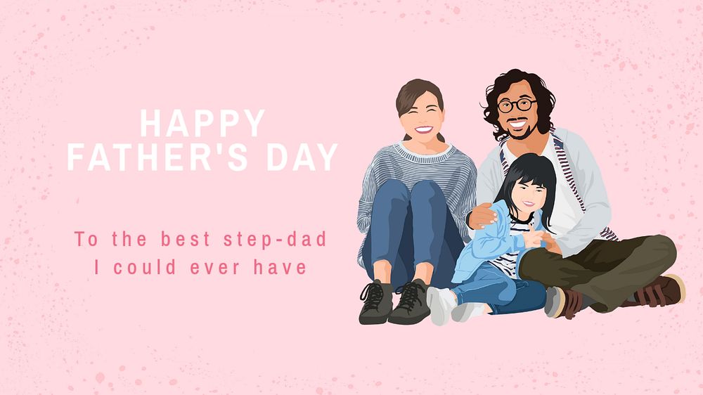 Father's day blog banner template, editable text