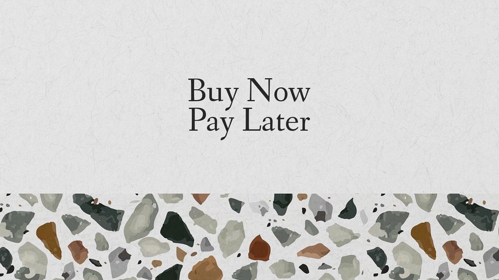 Pay later blog banner template, editable text