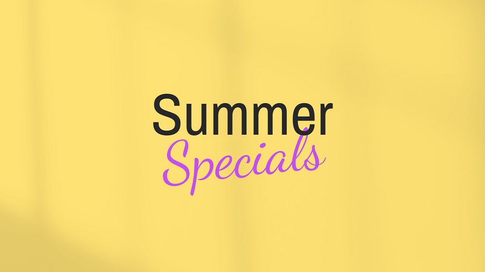 Summer specials blog banner template, editable text