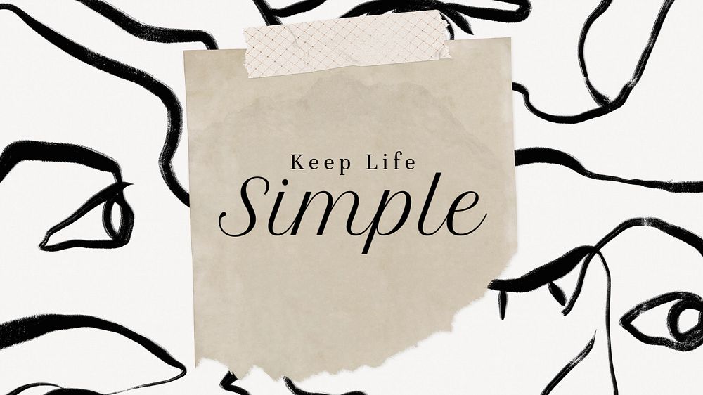 Simple life blog banner template, editable text