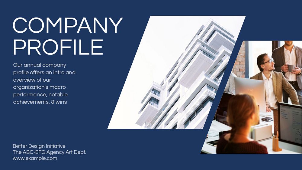 Company profile blog banner template, editable text