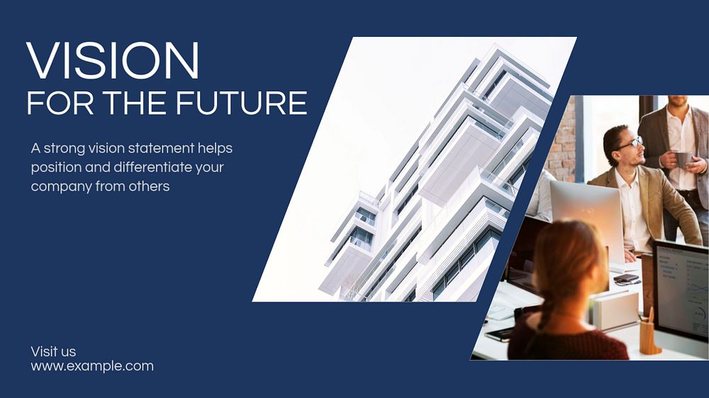 Vision for the future blog banner template, editable text