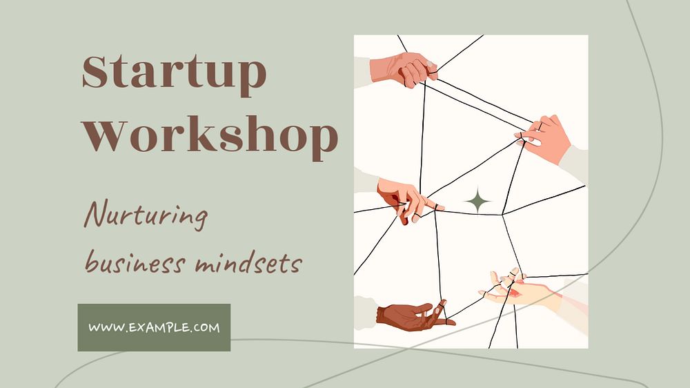 Startup workshop  blog banner template, editable text