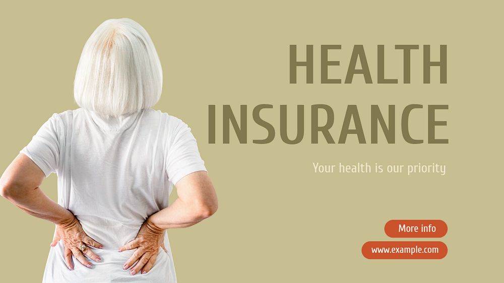 Health insurance  blog banner template, editable text