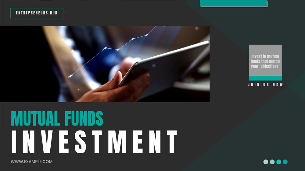 Mutual funds blog banner template, editable text