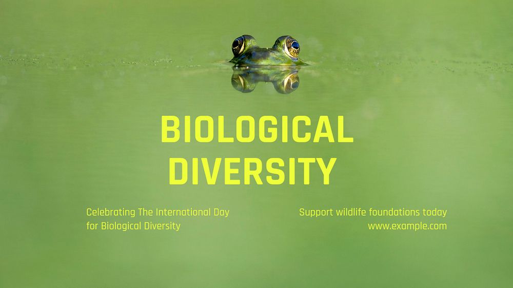 Biological diversity blog banner template, editable text