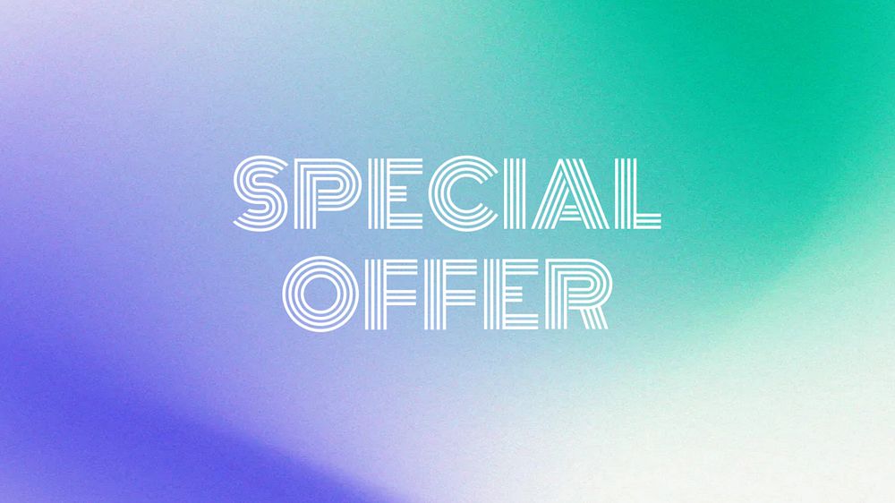 Special offer blog banner template, editable text