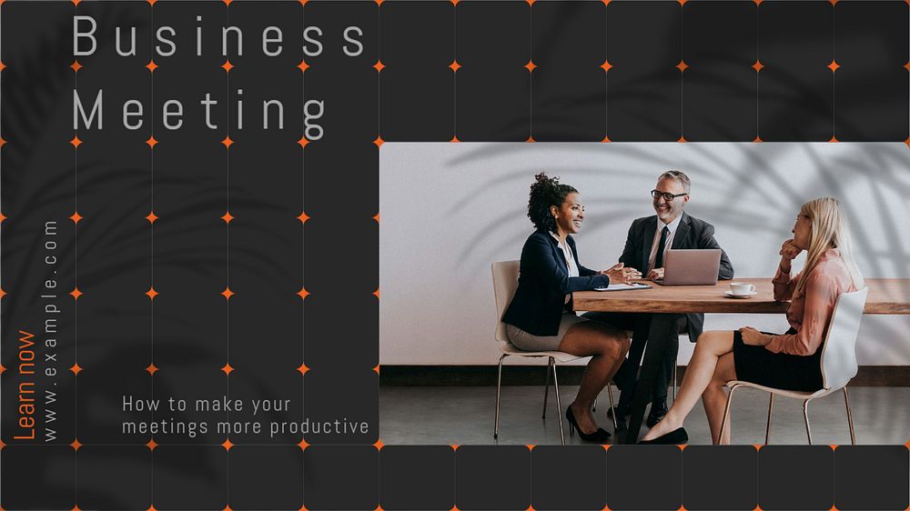 Business meeting Facebook cover template, editable design