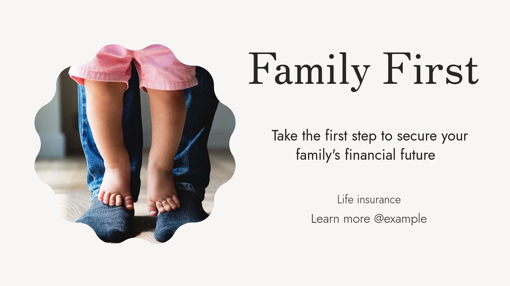 Life insurance Facebook cover template, editable design