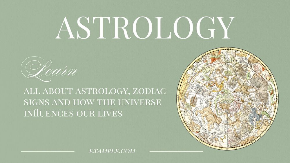 Astrology  blog banner template, editable text