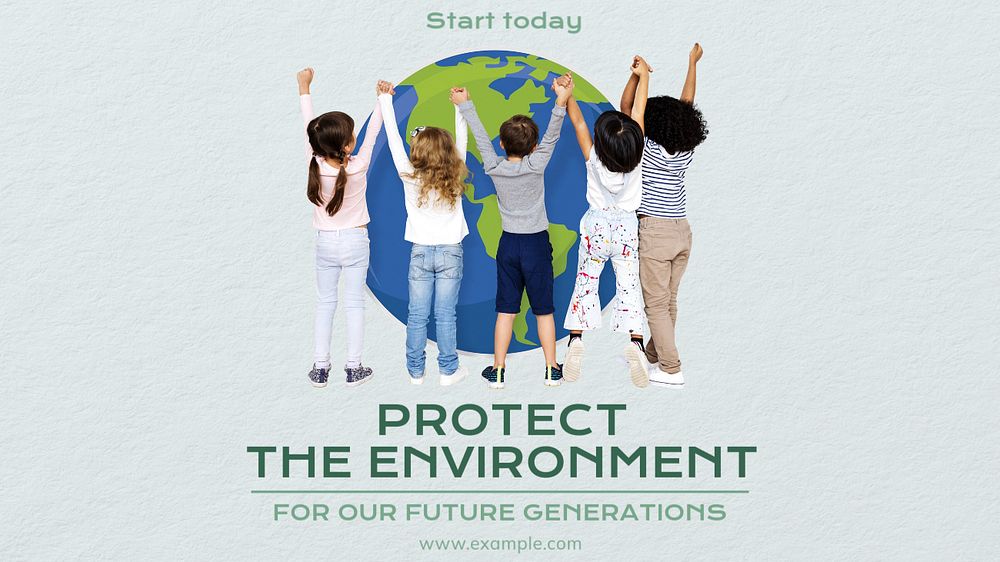 Protect the environment  blog banner template, editable text