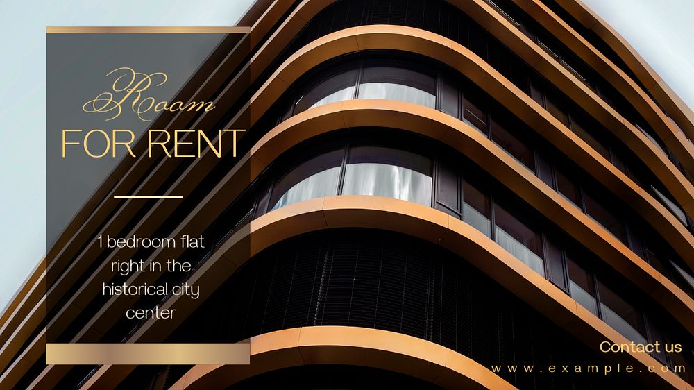 Room for rent blog banner template, editable text