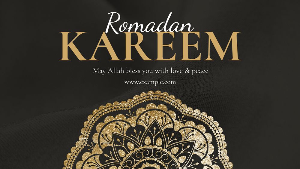 Ramadan Kareem  blog banner template, editable text