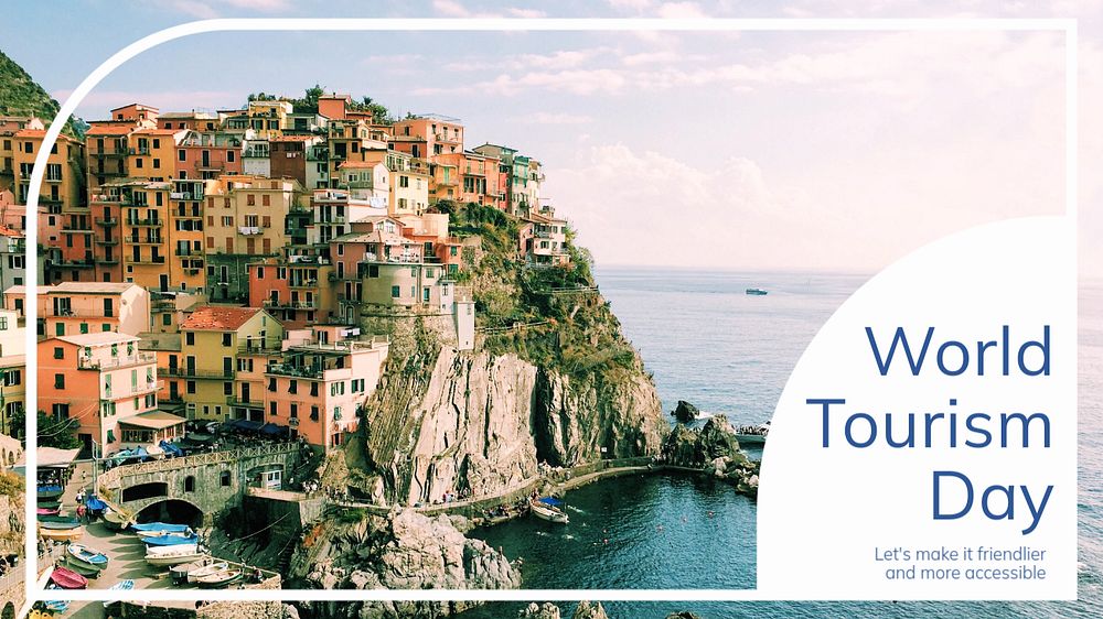 World tourism day blog banner template, editable text